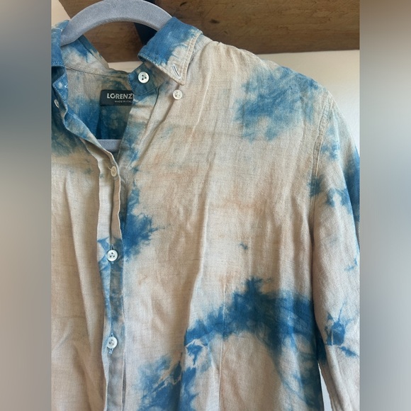 Naturally dyed linen button up shirt - Picture 2 of 4